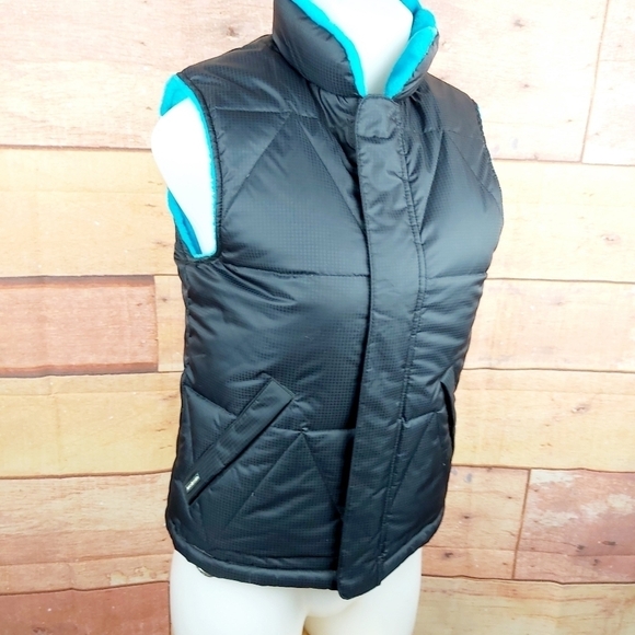 VOLCOM Snow reversible down puffer furby vest - Picture 2 of 9